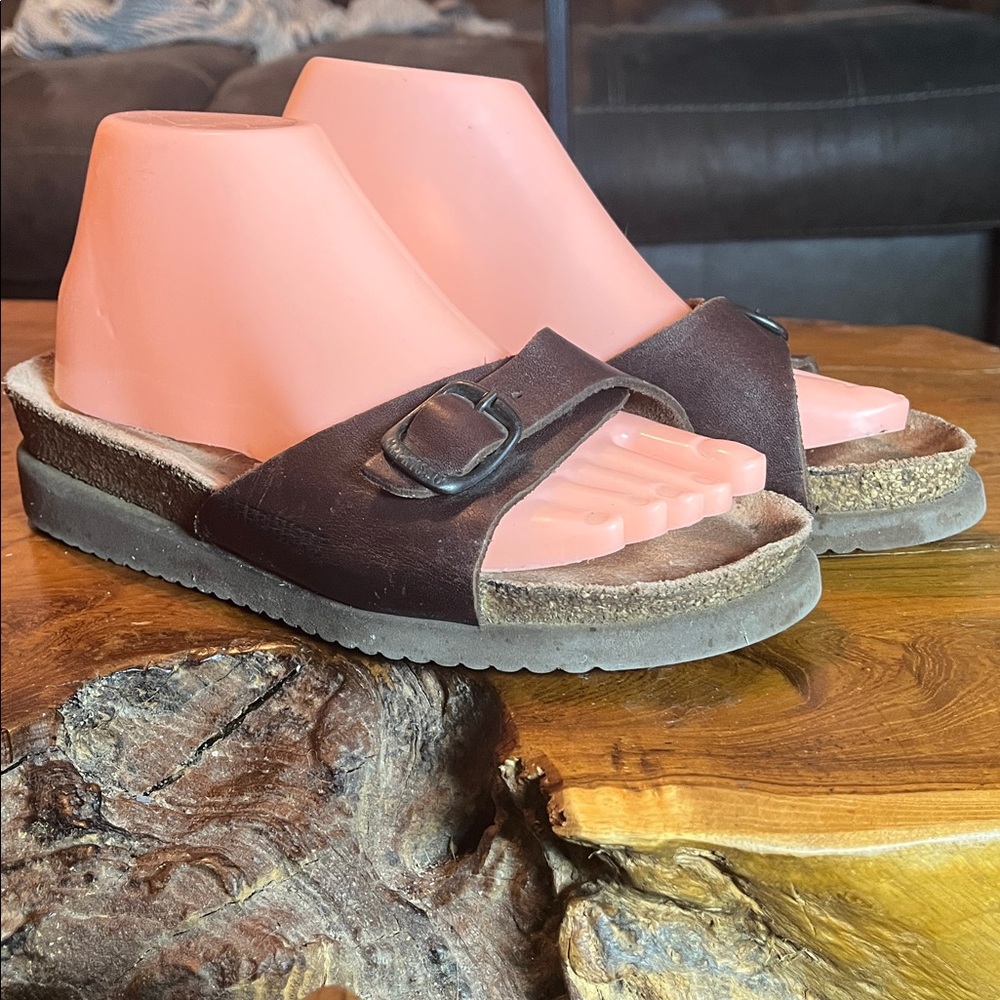 Mephisto Brown Leather  Strap Sandals. Size 37